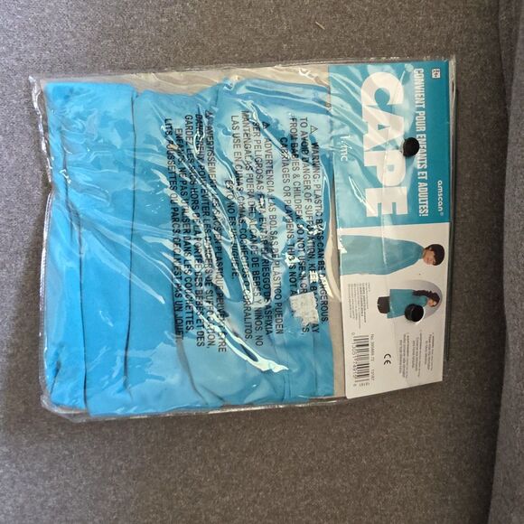 Costume Cape - Fits Adults and Kids one size Halloween, Parties, Cosplay Blue - Picture 5 of 5